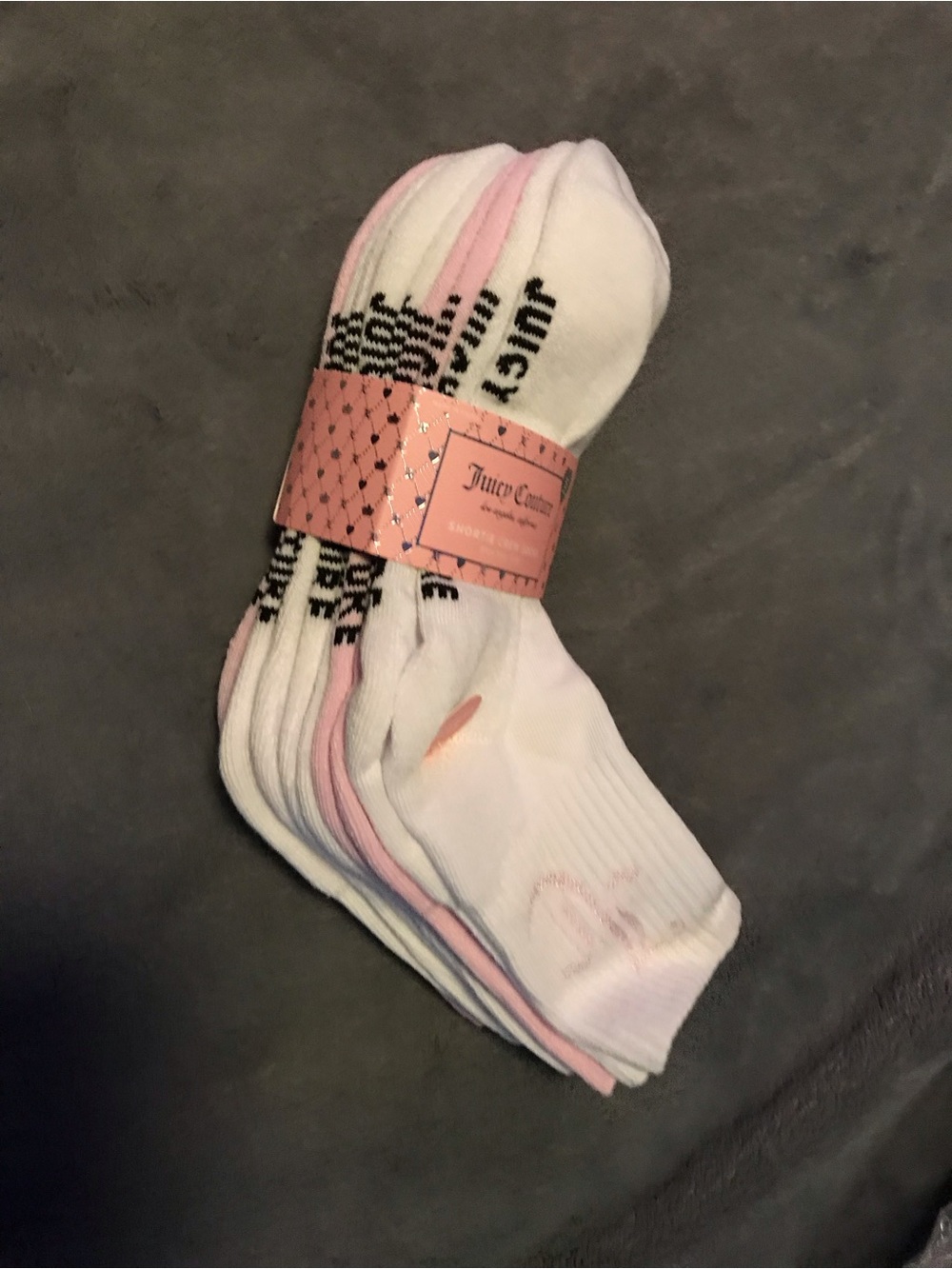 Juicy Couture Woman White and Pink Low-Cut Casual Socks - Pack